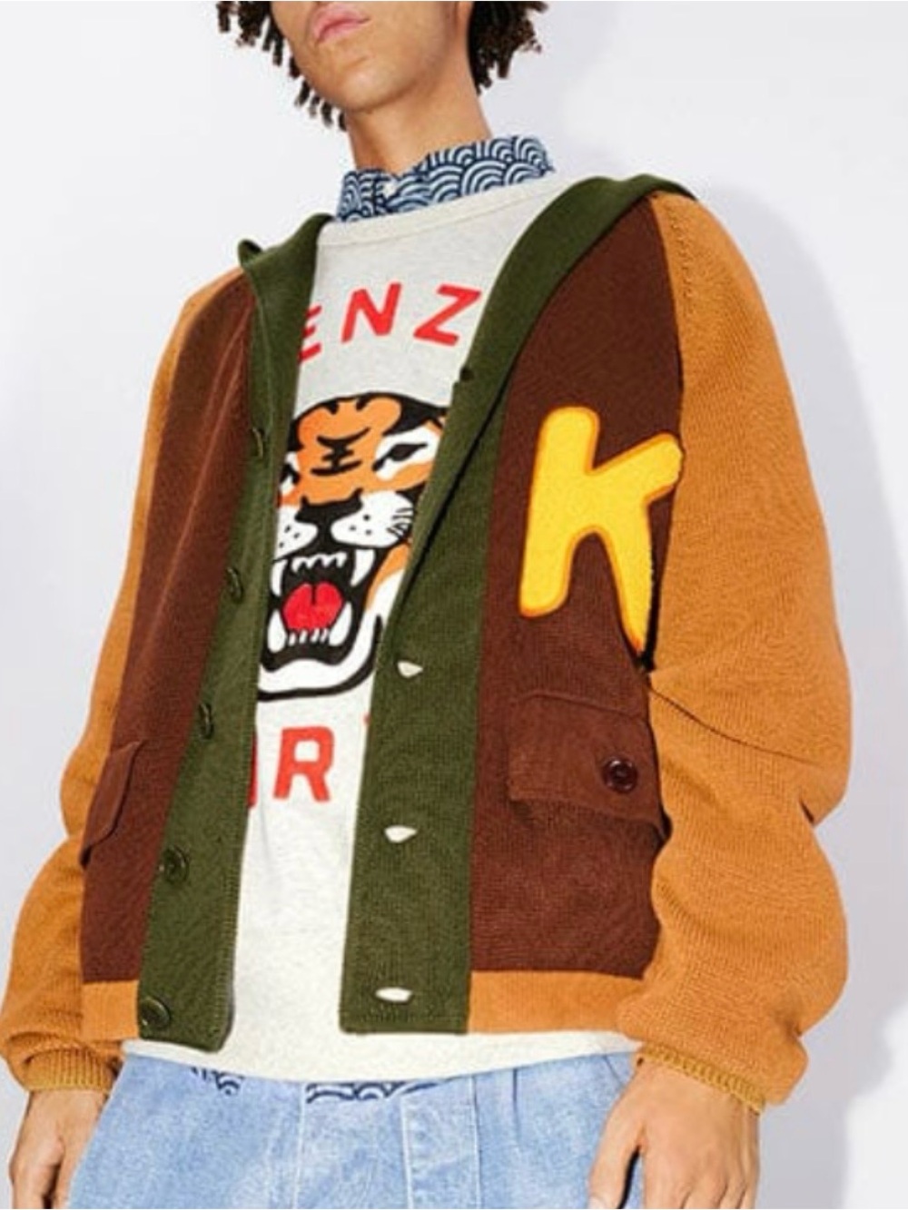 Kenzo Colour-Block Cotton Cardigan - Picture 8 of 11